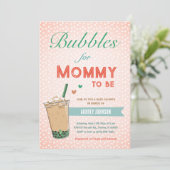Blase Boba Tea Baby Shower Kpop Niedlich Trendy Ch Einladung (Stehend Vorderseite)