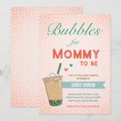 Blase Boba Tea Baby Shower Kpop Niedlich Trendy Ch Einladung (Vorne/Hinten)