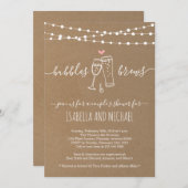 Blase & Brews Couple Dusche Einladung (Vorne/Hinten)