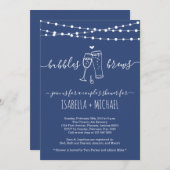 Blase & Brews Couple Dusche Einladung (Vorne/Hinten)