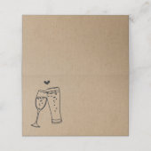 Blase & Brüche geklappte Zelt-Platzkarte Platzkarte (Außenseite Aufgefaltet)