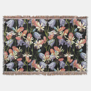 Blase Campion Glocken: Aquarellfarbene Blüten Decke