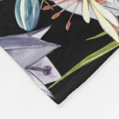 Blase Campion Glocken: Aquarellfarbene Blüten Fleecedecke (Ecke)