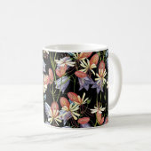Blase Campion Glocken: Aquarellfarbene Blüten Kaffeetasse (VorderseiteRechts)