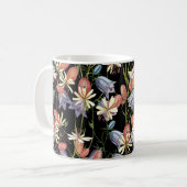 Blase Campion Glocken: Aquarellfarbene Blüten Kaffeetasse (Vorderseite Links)