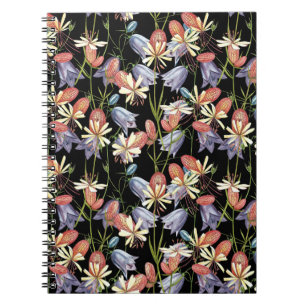 Blase Campion Glocken: Aquarellfarbene Blüten Notizblock