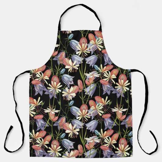 Blase Campion Glocken: Aquarellfarbene Blüten Schürze (Vorderseite)