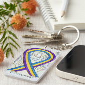 Blase Cancer Angel Awareness Ribbon Schlüsselanhän Schlüsselanhänger (Vorderseite rechts)