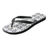 Blase Cancer Awareness Ribbon Engel Flip Flops Badesandalen (Schrägansicht)