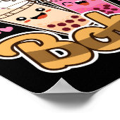 Blase, dass du mich im Boba Tea Herz hattest Poster (Ecke)
