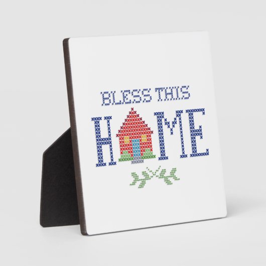 Blase diese Zuhause Plaque Fotoplatte (Vorderseite)