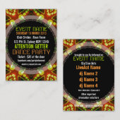 Blase Dots EVENT PARTY Mini-Flyer Visitenkarte (Vorne/Hinten)