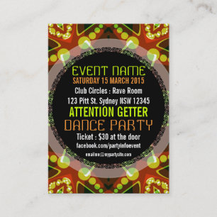 Blase Dots EVENT PARTY Mini-Flyer Visitenkarte