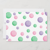 Blase Geburtstag Danke Karte | Rosa und Gold (Rückseite)