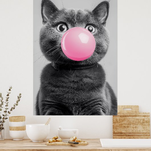 Blase Gum Cat Poster (Küche)