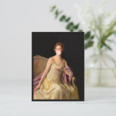Blase Gum Diva in gelbem Kleid Postkarte (Stehend Vorderseite)