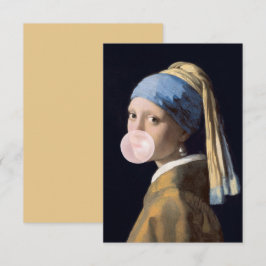 Blase Gum Diva mit Perlenohrring Dankeskarte