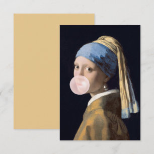 Blase Gum Diva mit Perlenohrring Dankeskarte