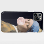 Blase Gum Diva mit Perlenohrring iPhone Hülle (Rückseite (Horizontal))