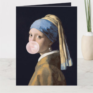 Blase Gum Diva mit Perlenohrring Karte