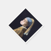 Blase Gum Diva mit Perlenohrring Serviette (Ecke)