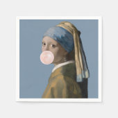 Blase Gum Diva mit Perlenohrring Serviette (Vorderseite)