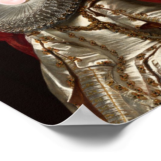 Blase Gum Diva mit Spitzen Ruff Poster (Ecke)