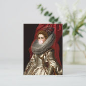 Blase Gum Diva mit Spitzen Ruff Postkarte (Stehend Vorderseite)