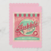 Blase Gum Flat Greeting Card Einladung (Vorne/Hinten)