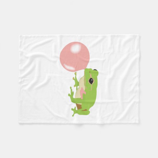 Blase Gum Frosch blasen Blase Fleecedecke (Vorderseite (Horizontal))