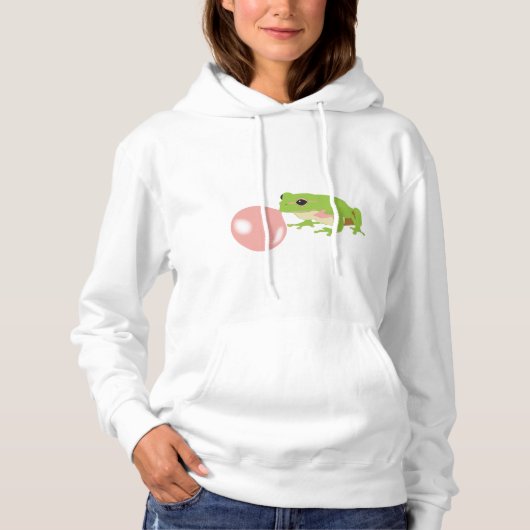 Blase Gum Frosch blasen Blase Hoodie (Vorderseite)