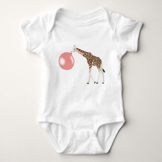 Blase Gum Giraffe Blasen Blase Baby Strampler (Vorderseite)
