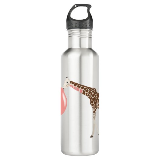 Blase Gum Giraffe Blasen Blase Edelstahlflasche (Vorderseite)