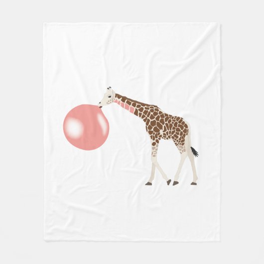 Blase Gum Giraffe Blasen Blase Fleecedecke (Vorderseite)