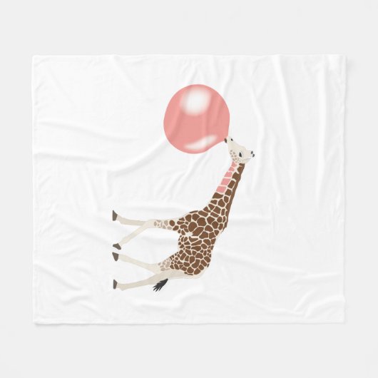 Blase Gum Giraffe Blasen Blase Fleecedecke (Vorderseite (Horizontal))