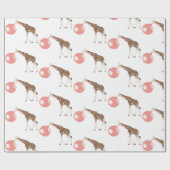 Blase Gum Giraffe Blasen Blase Geschenkpapier (Flach)