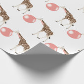 Blase Gum Giraffe Blasen Blase Geschenkpapier (Ecke)