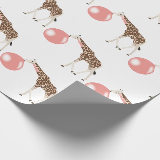 Blase Gum Giraffe Blasen Blase Geschenkpapier (Ecke)