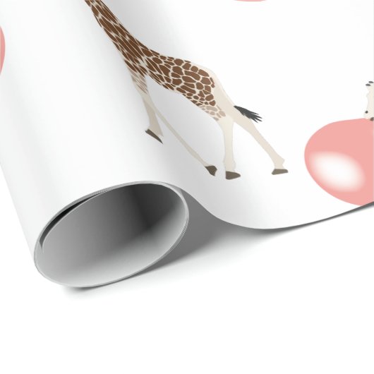 Blase Gum Giraffe Blasen Blase Geschenkpapier (Rolleneckpunkt)