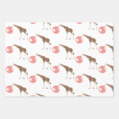 Blase Gum Giraffe Blasen Blase Geschenkpapier Set (Vorderseite 2)