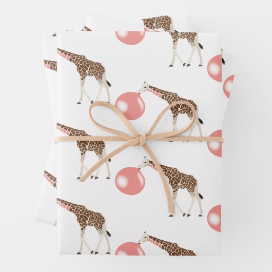 Blase Gum Giraffe Blasen Blase Geschenkpapier Set (Beispiel)