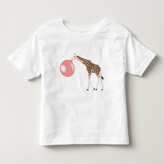Blase Gum Giraffe Blasen Blase Kleinkind T-shirt (Vorderseite)