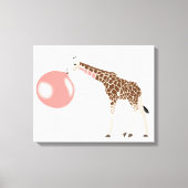 Blase Gum Giraffe Blasen Blase Leinwanddruck (Vorderseite)