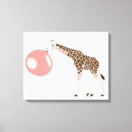 Blase Gum Giraffe Blasen Blase Leinwanddruck