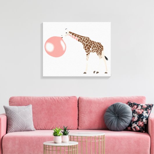 Blase Gum Giraffe Blasen Blase Leinwanddruck (Insitu (Wohnzimmer))