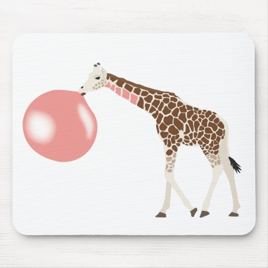 Blase Gum Giraffe Blasen Blase Mousepad (Vorne)