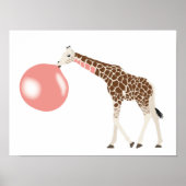 Blase Gum Giraffe Blasen Blase Poster (Vorne)