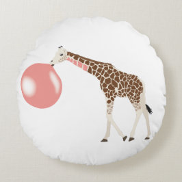 Blase Gum Giraffe Blasen Blase Rundes Kissen