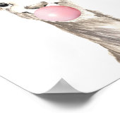 Blase Gum Llama Alpaca Kinderzimmer Child Poster (Ecke)