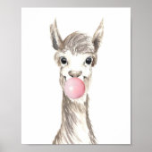Blase Gum Llama Alpaca Kinderzimmer Child Poster (Vorne)